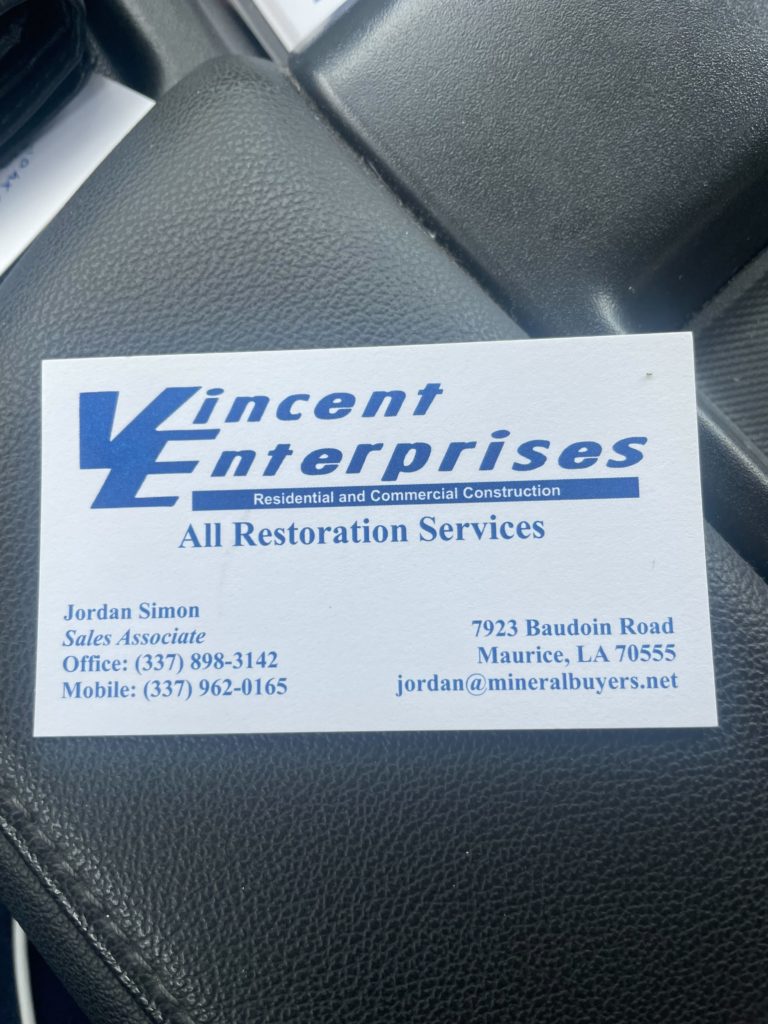 Vincent Enterprises Business Card
